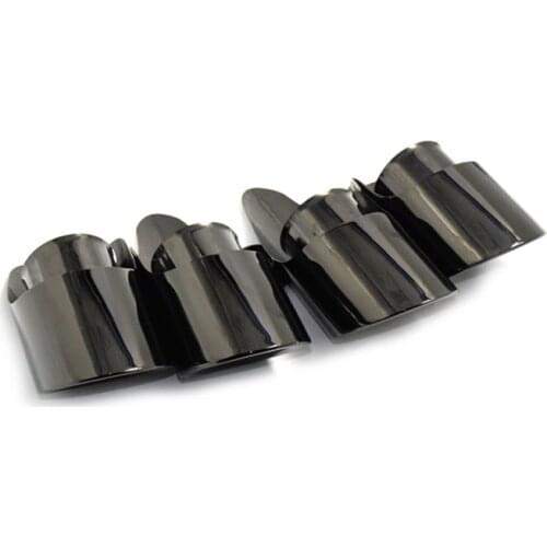 Car Accessories Exhaust System Muffler Tip Tailpipe For Porsche Cayenne Macan 3.0T Stainless Steel Black Exhaust Pipe