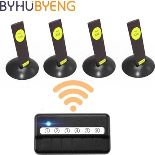 BYHUBYENG Wireless Office Call Bell System Called By Boss Receiver Remind Secretary Paging Hotel Waiter Pantalla Led Keyboard