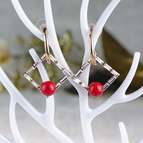 Zircon earrings drop earring in S925 needles for women girls luxury earring for daily for party wedding jewelry