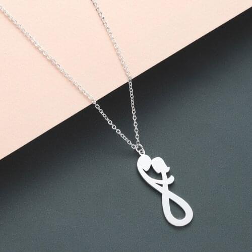 Cxwind Fashion Couple Necklace Ininfity 8 Pendant Necklce Gifts for Her His Valintimes Day Gift Charm Jewelry