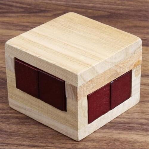 Luban Lock IQ Toys Wooden Magic Box Puzzle Game for Children Adult Educational Brain Training Toy Brain Teaser Game toy