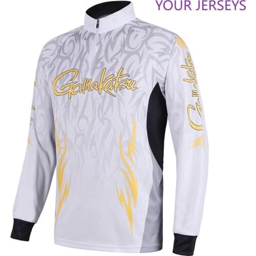 GAMAKATSU Breathable Fishing Shirts Sport Outdoor Long Sleeve Clothing Profesional Quick Dry Sun Anti-UV Hiking Clothes Pesca