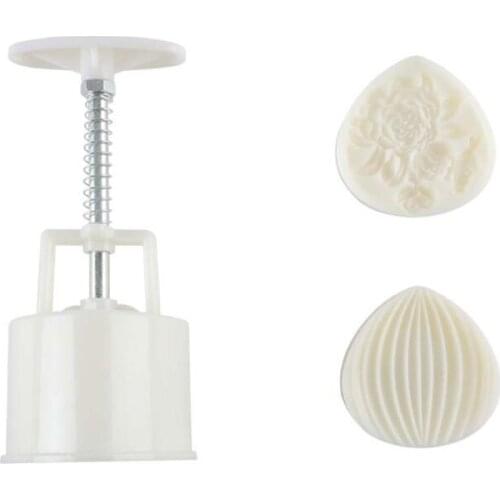 75g Mooncake Mold 3D Flower&Shell Design Cookie Stamp DIY Moon Cake Mold 37MB