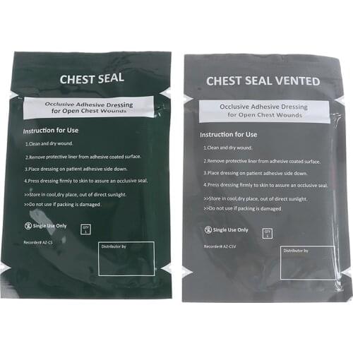 Chest Seal Quick Useful Chest Wound Emergency Occlusive Dressing Bandage First Aid Kit Accessories Rescue Chest Seal Vented