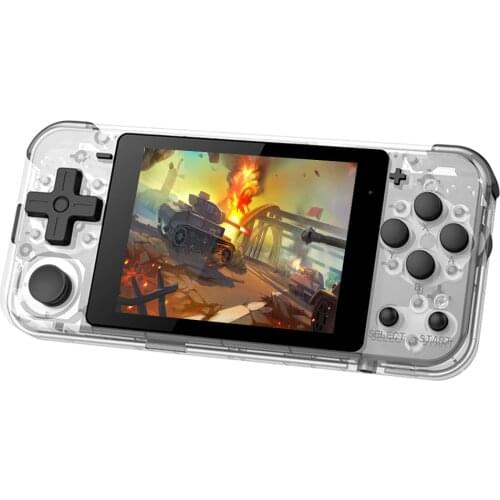 POWKIDDY Q90 Retro Game Console 3.0 Inch IPS LCD Game Player Machine Open Dual System Handheld 16 Simulator For PS1/NES/SFC