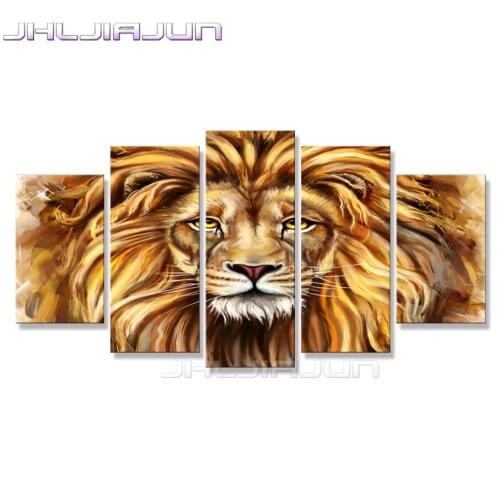 Cartoon HD print oil painting Modular pictures home decor modern piece canvas art Movie poster Child room decoration Animal lion