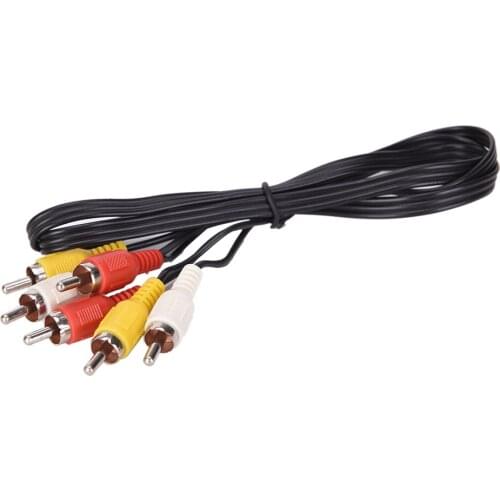 JETTING 3 RCA Male to 3 RCA Male Composite Audio Video AV Cable Plug 1M 1pcs