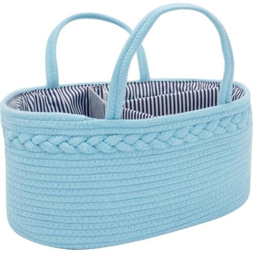 Multifunctional Baby Diaper Storage Bag 100% Cotton Basket Reusable Storage Box Toy Storage Bag Diaper Bag Travel Diaper Basket