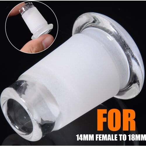 14mm Female to 18mm Male Joint Clear Glass Expander Reducer Adapter Connector for Glass Hookah Pipe Bowl Water Pipes