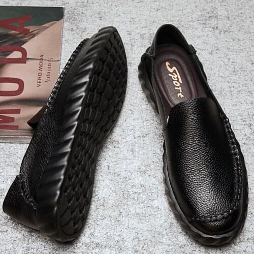 Sale mens casual informales Mens male sapatos man hot zapatos de black casuales 2020 loafers masculino leisure leather for shoe