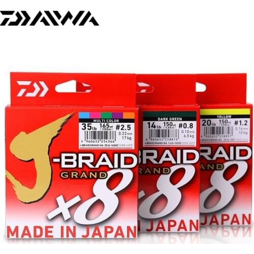 Newest Original Daiwa J-braid Grand Fishing Line 135m 150m 300m 8 Strands Braided Pe Line Fishing Tacklemade In Japan