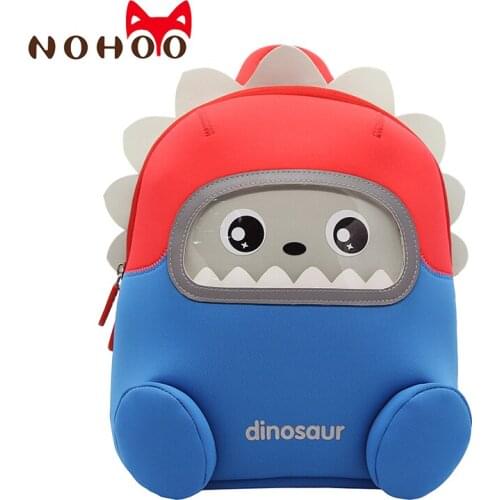 NOHOO Dinosaur Backpack Kids Toddler Child Cute Zoo Waterproof 3D Cartoon Sidesick Bag for Pre School Boys Girls 2-6 Years