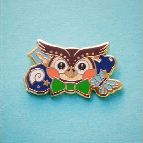 Cute Villager Blathers Celest Brooch Pins Enamel Metal Badges Lapel Pin Brooches Jackets Jeans Fashion Jewelry Accessories