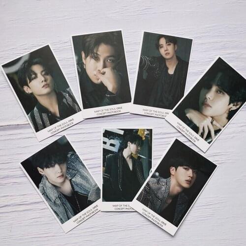 South Korean Groups Kpop Bangtan Boys Lomo Card MAP OF THE SOUL ON:E CONCEPT PHOTOBOOK HD Cards Poster JIMIN V RM SUGA Fans Gift
