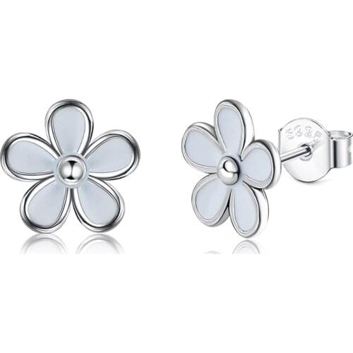 SILVERHOO 100% 925 Sterling Silver Stud Earrings For Women Fresh Leaves Luxury Female Earring Wedding Fine Jewelry New Arrival
