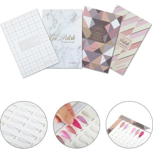 160 colors DIY Nail Tips Display Book Board Nail Art Gel Polish Color Card Color Chart Palette Varnish Practice Manicure Tool
