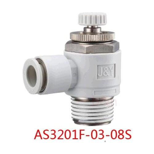 AS3201F-03-08S 3/8'' thread 8mm tube speed control, FLOW CONTROL FITTING Speed Controller with One-touch Fitting throttle valve