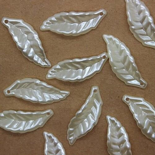 500pcs/lot 30*10mm resin ABS leaf imitation pearl craft for DIY decoration,SP030