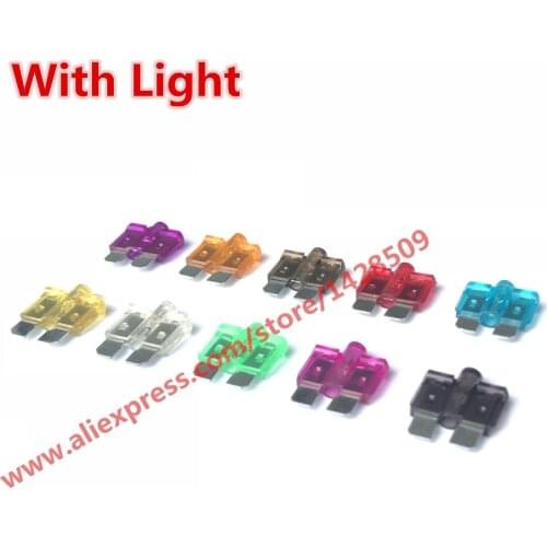 Middle Size Automotive Fuse With Indicator Light Pilot Lamp 5A 10A 15A 20A 25A 30A 35A 40A Medium Fuse With Fusing indication