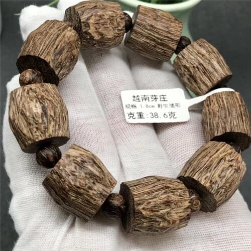 Viet Nam Nha Trang Eaglewood Conformal Bead Bracelets Floral Agarwood Honey Knot Wood Disc Play Buddha Beads Bracelets Crafts