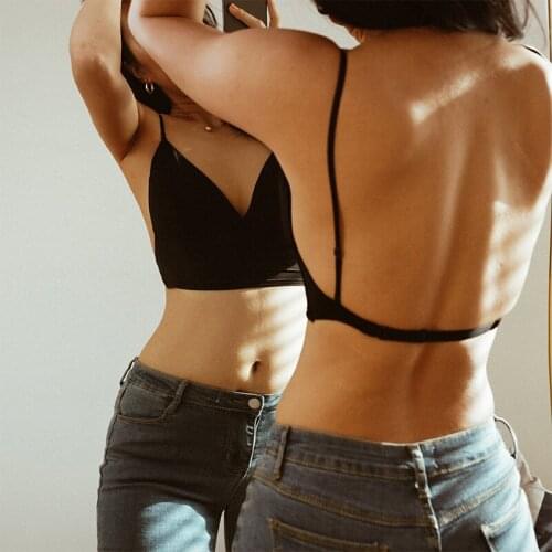 Sexy Bra U Backless brassiere Wireless Seamless Bra Ultra Thin Soft Cup Ice Silk Underwear Women Invisible Bralette Top Lingerie