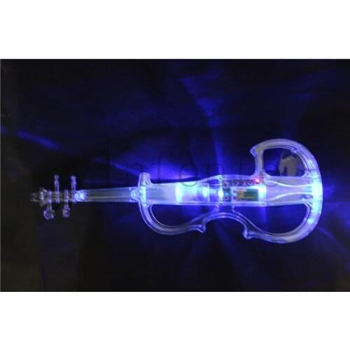 Colorful blue green transparent electric violin crystal violin 2