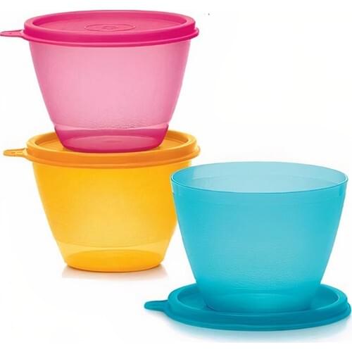 Tupperware Color Refrigerator Containers 3'lü