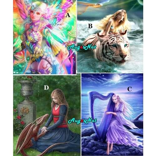 Girl diamond painting beauty beast crystal picture dragon diamond dotz daimand mosaic tiger sticker resin bead poster landscape