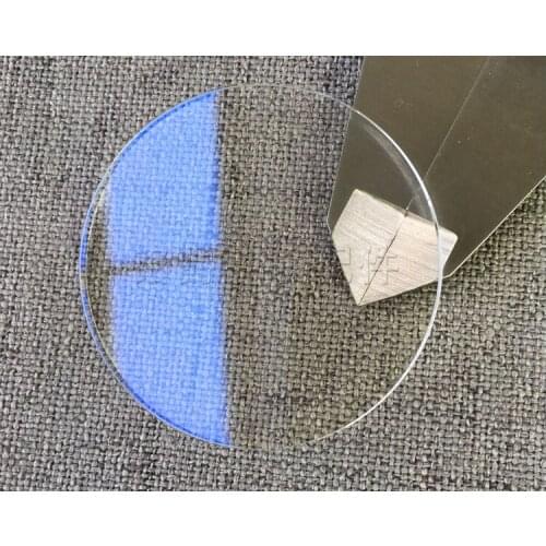 AR Blue Coating 1.2mm Thickness Plane Round Sapphire Crystal 26~35.5mm Size