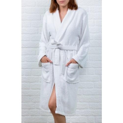 Bathrobes 100 Cotton White women men bath Turkish made 4 seasons seafood pool spa beach