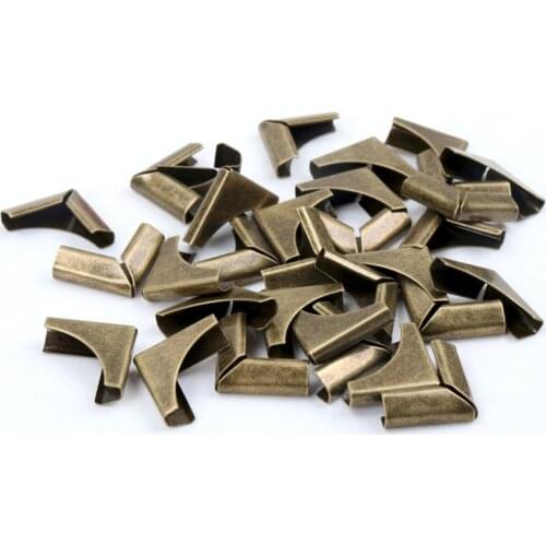 Metal Corners For Books Scrapbooking Photo Albums Menus Corner Protectors Metal Crafts DIY Ornament 15x15x3mm 40pcs MZ351