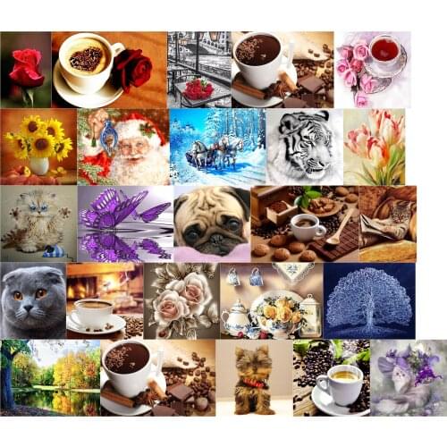 A1102 Dog 25X25cm House cross stitch kit people 18ct 14ct 11ct count canvas stitches embroidery DIY handmade needlework