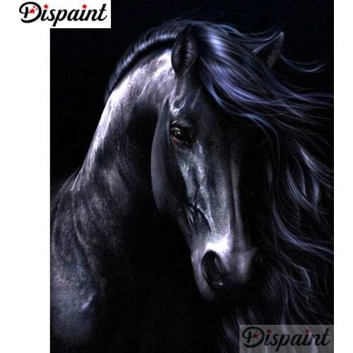 Dispaint Full Square/Round Drill 5D DIY Diamond Painting "Animal horse" Embroidery Cross Stitch 3D Home Decor A10548