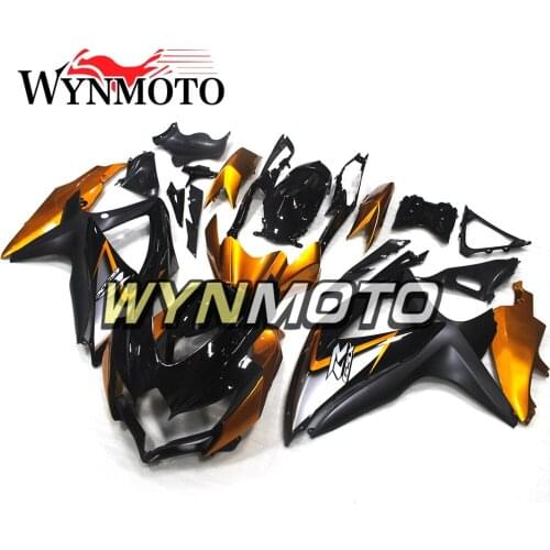 Complete Fairings Kit For GSXR600 750 2008-2010 08 09 10 K8 Injection ABS Plastics Fairings Kit Bodywork Black Gold Cowlings New
