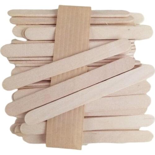 50Pcs/Set Popsicle Sticks Natural Wooden Popsicle Sticks Wood Craft For DIY Ice Cream Popsicl Pudding Making Accesorios 2021