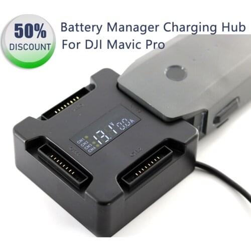 Battery Manager Parallel Charging Board For Mavic Pro Charging Hub Charger Adapter + Digital Display for DJI MAVIC PRO Battery