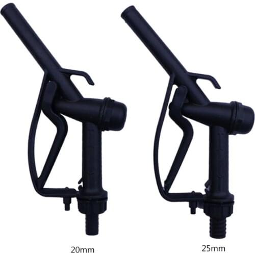 Plastic Manual Heavy Duty Fuel Nozzle Gun with Hook 25mm/20mm Straight Spout -Diesel & Gasoline Nozzle Max Flow 45L/min