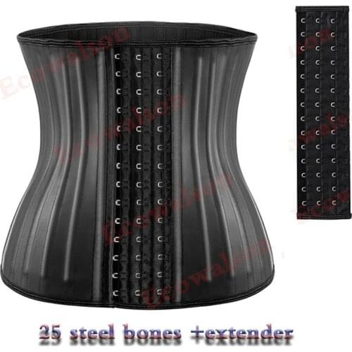 6XL Plus Size 25 Steel Bone Waist Trainer for Women Corset Cincher Body Shaper Girdle Trimmer With Steel Bones And Extender