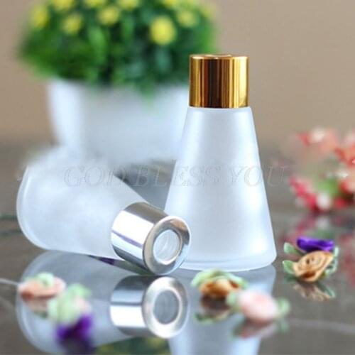 Clear Glass Aroma Diffuser Empty Bottles Scrub Cone Containers for essential Oils DIY Replacement Reed Jars Wedding Party Decor