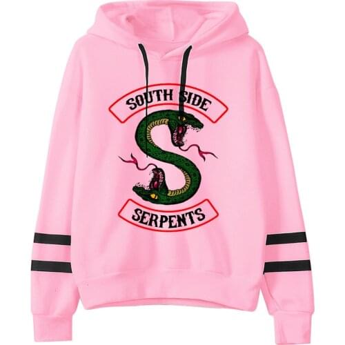 Riverdale Southside Serpents Harajuku Funny Cartoon Hoodie Women South Side Serpents Snake Print Sweatshirt Ullzang Hoody Female