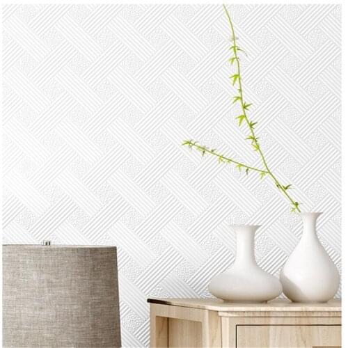 Wellyu Modern minimalist white pure white pattern wallpaper 3d ceiling stick ceiling ceiling roof wallpaper bedroom living room