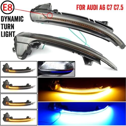 Turn Signal Light For Audi A6 C7 C7.5 RS6 S6 4G 2012-2018 Car Side Wing Rearview Mirror Blinker Indicator