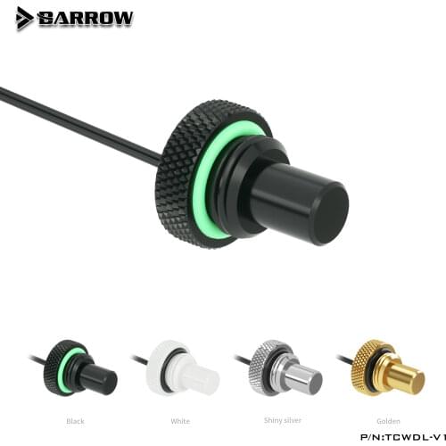 Barrow G1/4" End Cap with Temperature Sensor Fitting Long Model TCWDL-V1