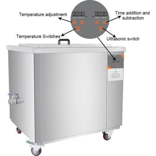 FanYing Ultrasonic Cleaner Single Tank Wash Machine 560L 4500W Heat Power Drain For Truck Engine Repair Degreasing Derusting