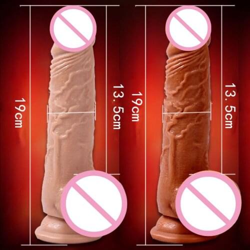 USB charging, telescopic swinging dildo, vibrating and heating lifelike big penis, sex toys for women, remote control dildo