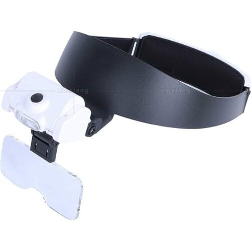 Headband Magnifying Glass With Illumination 3.5X Glasses Illuminated Magnifier LED Magnifier Lamp Reading LED Lupa Repair Lupe