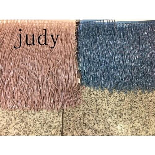 Stock tassel 10yards/bag ym315# 9 cm blue 9 knots pipe and bead tassel stock for sawing dress fringe trim alibaba express