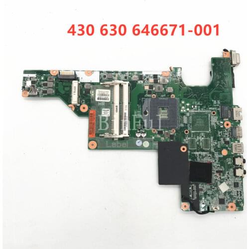 High quality For hp 430 630 CQ43 631 Laptop motherboard 646671-001 646671-501 646671-601 HM65 DDR3 100% full Tested