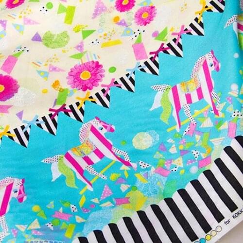 Half-Meter Japanese Patchwork Fabrics Quilting Cloth Fabric for sewing Cotton Fabric Zebra A