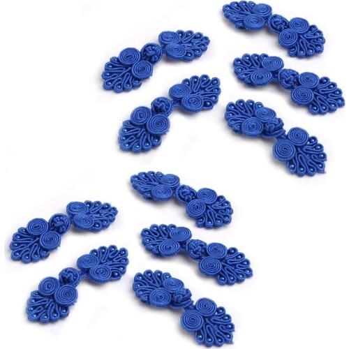 10 Pairs Eye-catching Vintage Beaded Chinese Frog Closure Buttons Knot Fastener Sewing Handmade Craft